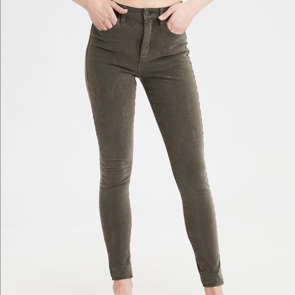 American Eagle Super Stretch Sateen Jegging Dark Green